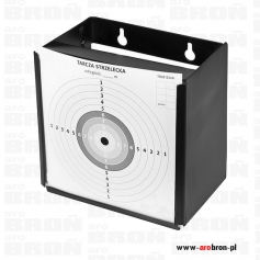 Kulochwyt metalowy mocny 14x14 cm czarny - wytrzymały, dla mocnych karabinków--