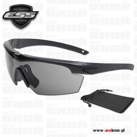 Okulary ochronne balistyczne ESS Crosshair One Smoke Gray EE9014-08 - przyciemniane, woreczek z mikrofibry-ESS