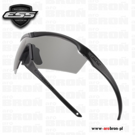 Okulary ochronne balistyczne ESS Crosshair One Smoke Gray EE9014-08 - przyciemniane, woreczek z mikrofibry-ESS