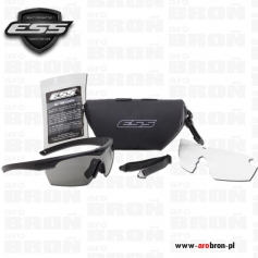 Okulary ochronne balistyczne zestaw ESS Crosshair 2LS EE9014-04 - 2x wizjer, dla wojska, służb mundurowych, graczy ASG