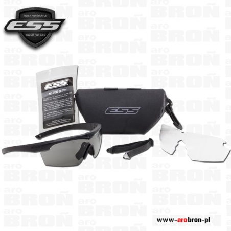 Okulary ochronne balistyczne zestaw ESS Crosshair 2LS EE9014-04 - 2x wizjer, dla wojska, służb mundurowych, graczy ASG-ESS