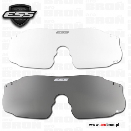 Okulary ochronne balistyczne ESS ICE 2LS 740-0015 - zestaw: etui, 2x wizjer, ściereczka No Fog, pasek na szyję, zauszniki-ESS