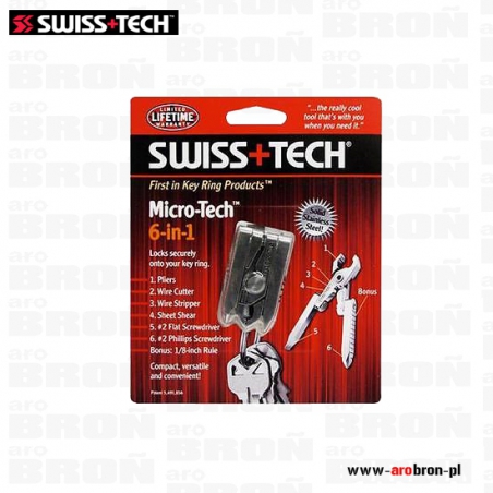 Multitool SWISS TECH Micro-Tech ST50022 - 6 funkcji, brelok do kluczy-Swiss+Tech