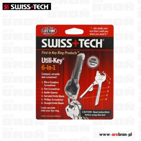 Multitool SWISS TECH Utili-Key ST66676 - 6 funkcji, kształt klucza, waga 14g-Swiss+Tech