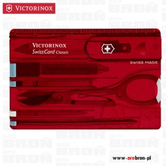 Scyzoryk Victorinox SwissCard 0.7100.T czerwona karta zestaw 10 funkcji-Victorinox