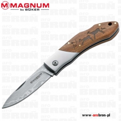 Nóż składany BOKER Magnum Caveman Damast 01RY818DAM - stal damasceńska, głownia 82 mm, rękojeść drewno-BOKER