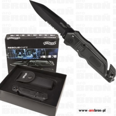 Nóż składany ratowniczy ratunkowy WALTHER ERC Rescue - czarny-Walther