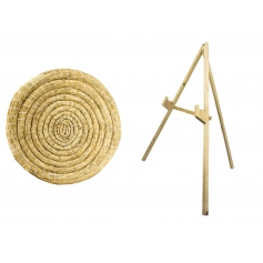 Mata słomiana 65cm + stojak drewniany ZESTAW--