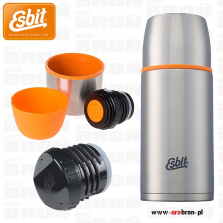 Termos Esbit Iso Vacuum Flask 0,75 l stalowy - 2 kubki, 2 korki, srebrny-Esbit