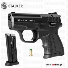 Pistolet alarmowy hukowy Stalker M906 black amunicja 6mm ruchomy zamek - Nowość-ZORAKI