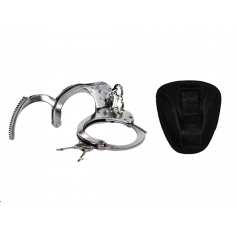 KAJDANKI POLICYJNE stalowe KEL-MET ATEST + kabura-KEL-MET