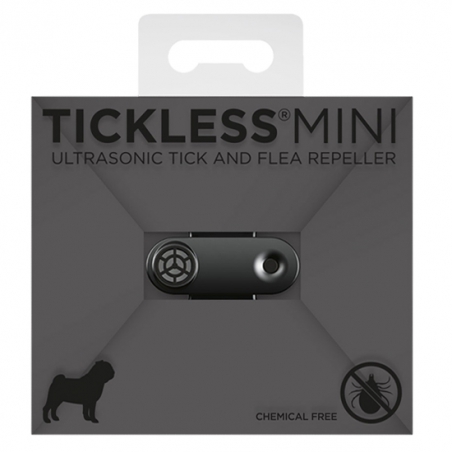 Ultradźwiękowy odstraszacz kleszczy TickLess Mini Black - wbudowany akumulator, port microUSB na kleszcze i pchły dla zwierzą...