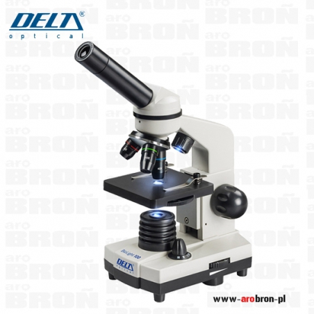 Mikroskop Delta Optical BioLight 100 (DO-3210) - 5 preparatów, szkiełka, zasilacz, dla początkujących-DELTA