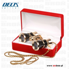 Lornetka teatralna Delta Optical 3x25 Czarna (DO-1508) - elegancka, z łańcuszkiem-DELTA
