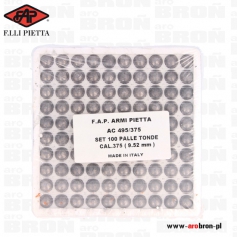 Kule ołowiane Pietta kal. .375 (AC495/36) - polerowane do broni czarnoprochowej 100 szt.-Broń czarnoprochowa Pietta
