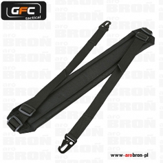 Pas nośny do repliki ASG karabinu maszynowego GFT-24-007451 - nylon, metalowe karabińczyki, czarny-GFC