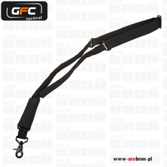 Pas nośny 1-punktowy typu Bungee GFT-24-007433 do replik ASG - nylon, metalowy karabińczyki, czarny-GFC