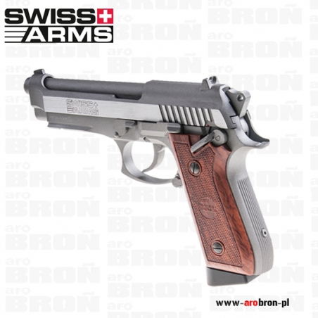 Pistolet wiatrówka Cybergun Swiss Arms SA92 Blow Back 4,5 mm - metal, CO2, KULKI BB, replika Beretta 92-Cyber Gun