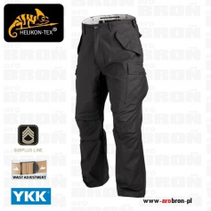 Spodnie mundurowe Helikon M65 (SP-M65-NY-01) BLACK, 7 kieszeni, bojówki taktyczne-Helikon-Tex®