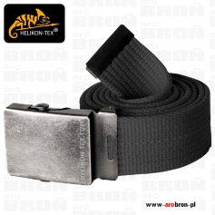 Pasek do spodni Helikon CANVAS PS-CAN-CO-01 - Czarny, pas 100% bawełna, klamra metalowa-Helikon-Tex®