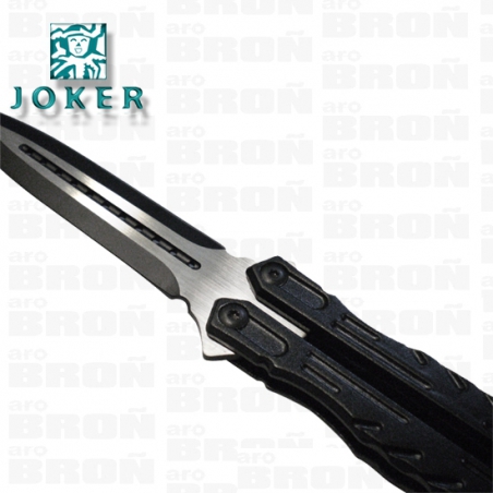 Nóż Joker Butterfly składany motyl motylek (JKR444) - 10,5cm CZARNY ROCKET-Joker