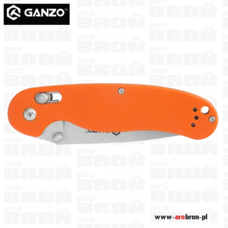 Nóż składany Ganzo G727-OR ORANGE - pomarańczowy, stal 440C, Axis Lock-Ganzo
