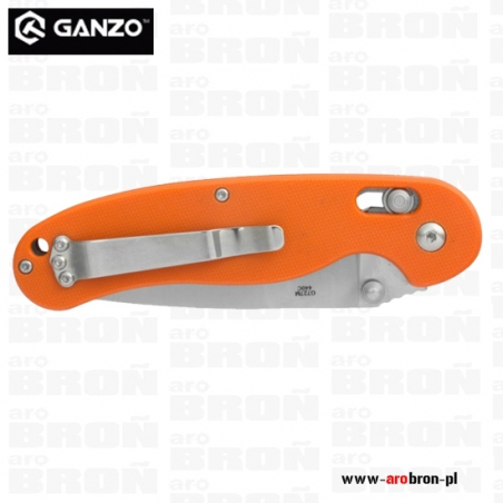 Nóż składany Ganzo G727-OR ORANGE - pomarańczowy, stal 440C, Axis Lock-Ganzo