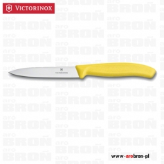 Uniwersalny nóż kuchenny do obierania jarzyn Victorinox 6.7706.L118 ŻÓŁTY, gładkie ostrze, szpic pikutek