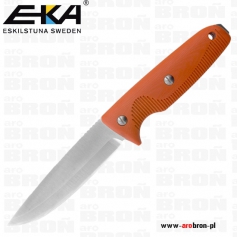 Nóż stały EKA W12 G10 032-057 - rękojeść z laminatu G-10 pomarańczowa