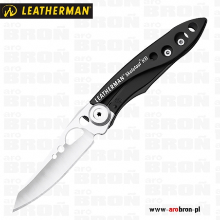 Nóż składany Leatherman Skeletool KB Black (832385) - kolor czarny, stal 420HC, Liner Lock, clip point-Leatherman