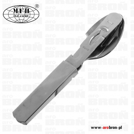 Niezbędnik MFH 4-częściowy 33553 - nóż, łyżka, widelec, otwieracz do butelek i puszek-MFH
