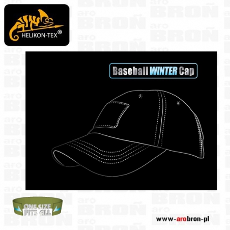 Czapka zimowa Helikon Baseball WINTER CAP (CZ-BBW-FS-27) - kolor JUNGLE GREEN, SHARK SKIN-Helikon-Tex®