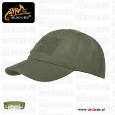 Taktyczna czapka baseballowa Helikon Folding (CZ-BBF-PR-02) - OLIVE GREEN, łamany daszek, Rip-stop, Velcro