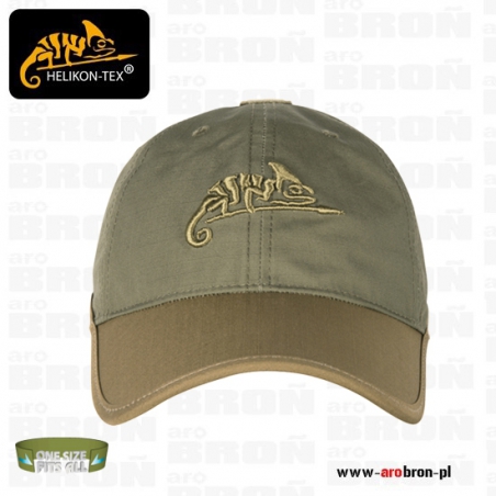 Taktyczna czapka baseballowa Helikon Logo Cap (CZ-LGC-PR-1211A) - ADAPTIVE GREEN/COYOTE, na ochronniki słuchu-Helikon-Tex®