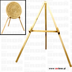 Drewniany stojak pod matę łuczniczą--