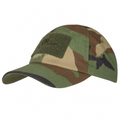 Taktyczna czapka baseballowa Helikon CZ-BBC-PR-03 - US Woodland, Rip-stop, Velcro-Helikon-Tex®