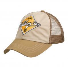 Czapka Helikon Trucker Logo Cotton Ripstop CZ-TLC-CR-1330B - Beżowo-Brązowa, truckerka-Helikon-Tex®