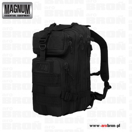 Plecak Magnum FOX 25L -BLACK, taktyczny, do codziennego użytku, pojemny, organizery, wodoodporny-Magnum