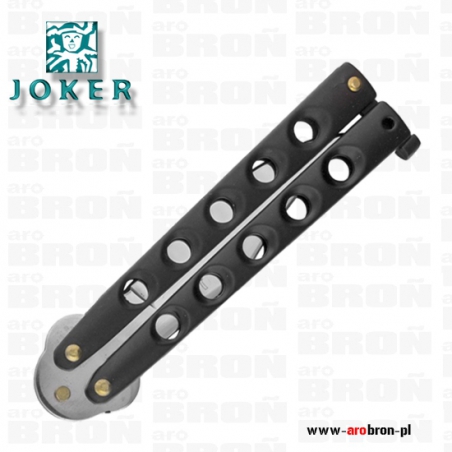 Nóż motylkowy Joker JKR359 - motyl, balisong, stal nierdzewna, aluminium, czarny-Joker