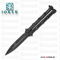 Nóż motylkowy Joker JKR448 - motyl, balisong, stal nierdzewna, aluminium, czarny