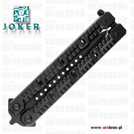 Nóż motylkowy Joker JKR448 - motyl, balisong, stal nierdzewna, aluminium, czarny-Joker