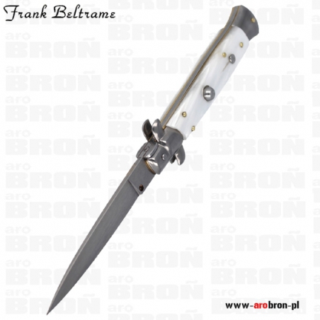 Nóż sprężynowy składany Frank Beltrame Stiletto White Pearl FB23/36 - ostrze 98 mm, stal nierdzewna-Frank Beltrame