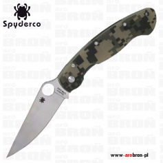 Nóż składany Spyderco MILITARY Knife S30V G-10 Plain Edge Camo C36GPCMO