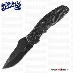 Nóż składany Herbertz Sollingen Wilk Drop Point 582212 - ostrze 90mm, stal 420, klips stalowy-Herbertz