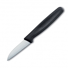 Uniwersalny nóż kuchenny do obierania jarzyn Victorinox 5.0303 - ostrze 6 cm, czarny, pikutek