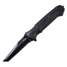 Nóż składany Walther BTK II Tanto 5.0787 - stal 440C, klips stalowy, liner lock, kabura nylon, zbijak do sztb-Walther