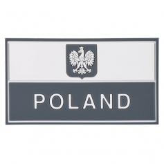 Emblemat Helikon Flaga PL z godłem (OD-P29-RB-19) - Szary, naszywka, rzep, PVC