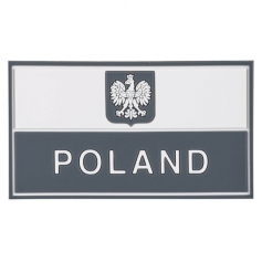Emblemat Helikon Flaga PL z godłem (OD-P29-RB-19) - Szary, naszywka, rzep, PVC-Helikon-Tex®