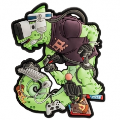 Emblemat Helikon Chameleon Gamer Operator OD-CGA-RB-82 - Zielony, naszywka, rzep, PVC-Helikon-Tex®