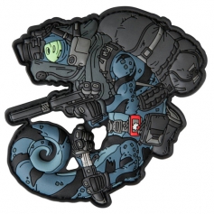 Emblemat Helikon Chameleon Nightstalker (OD-CNS-RB-6501A) - Czarno-Niebieski, naszywka, rzep, PVC-Helikon-Tex®